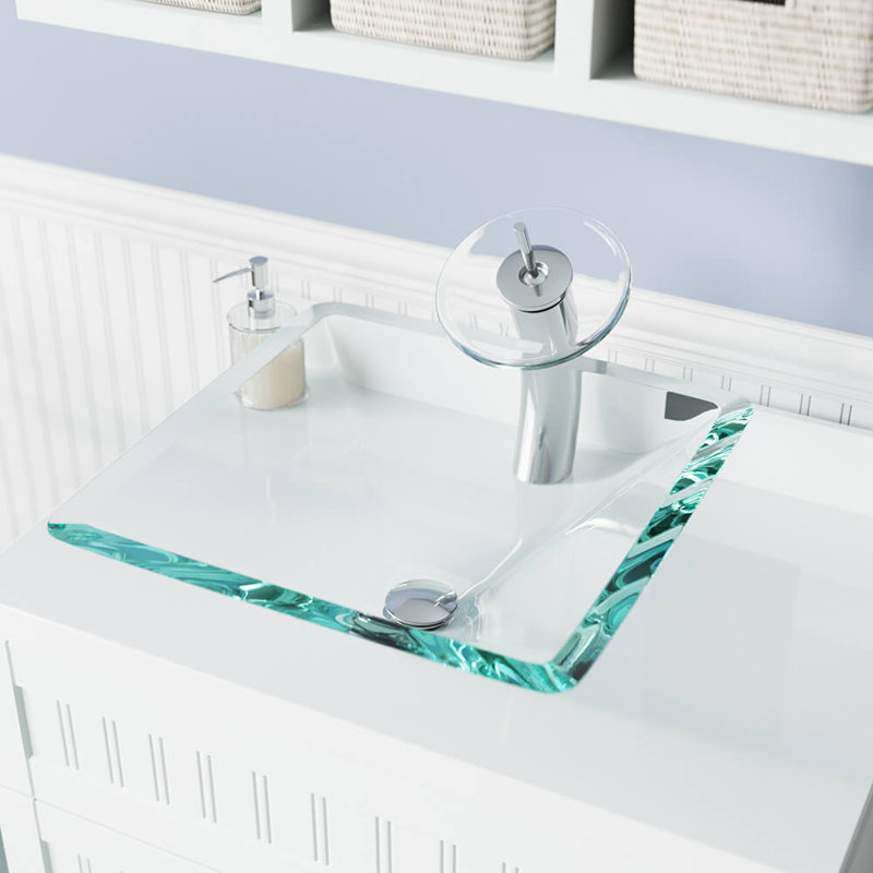 MRDirect Glass Square Vessel Bathroom Sink & Reviews Wayfair